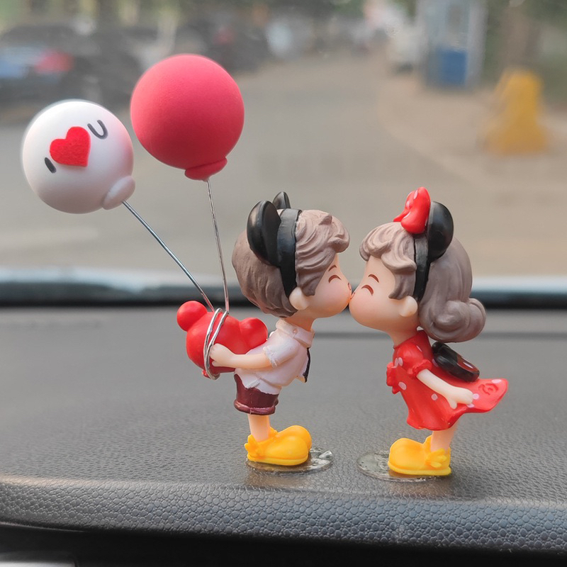 Nb Anime Pasangan Untuk Mobil Ornamen Model Gambar Balon Kiss Lucu Auto Dekorasi couple