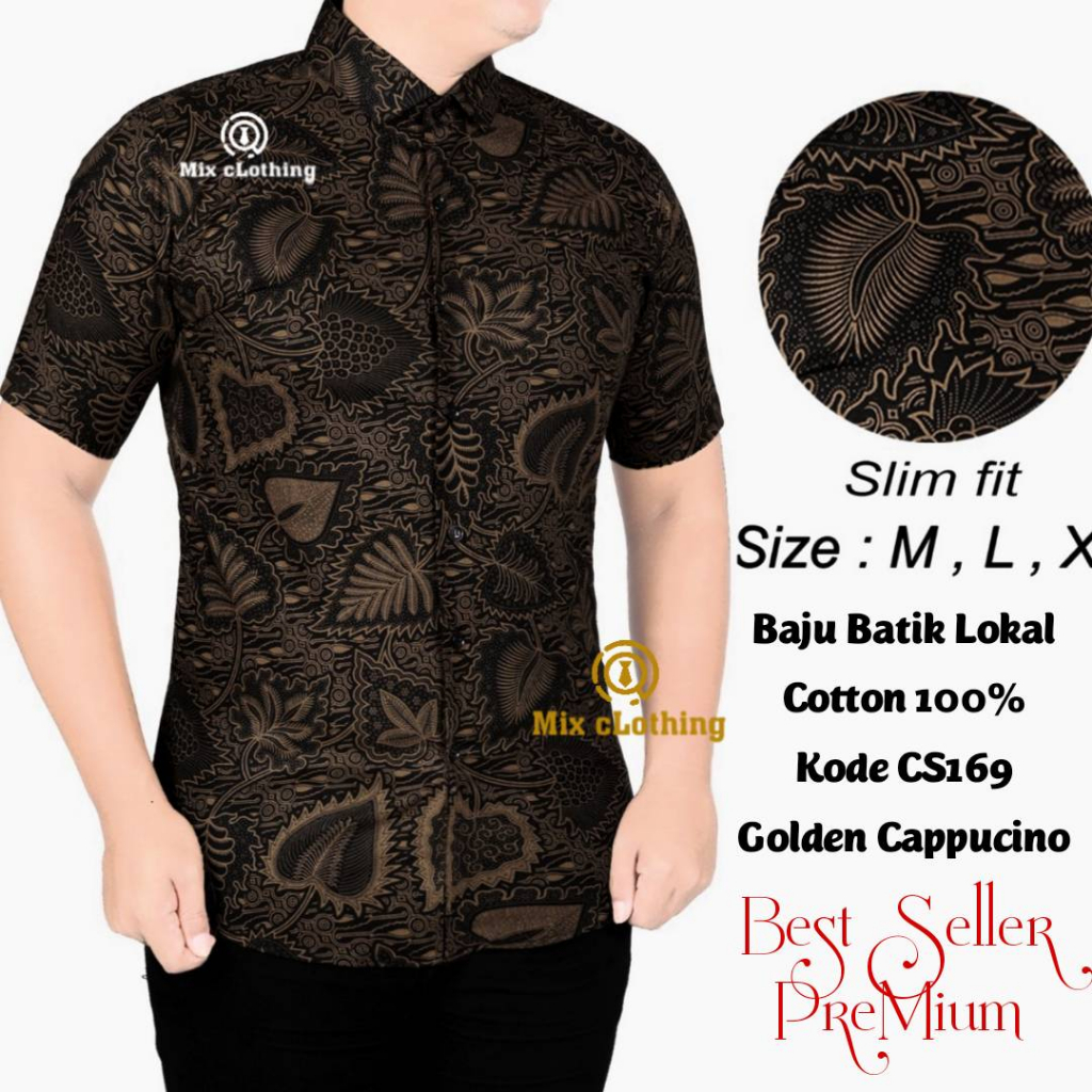 KEMEJA BATIK SLIM FIT BAJU BATIK SLIMFIT COLIN DION CBL 943