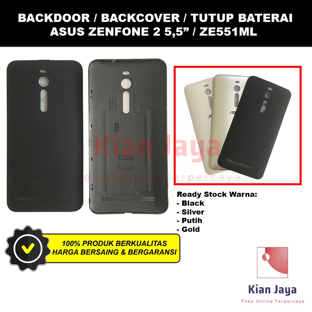 Backdoor Asus Zenfone 2 5,5&quot; / ZE551ML Back Cover Tutup Belakang Baterai Cassing Casing Backcase Original