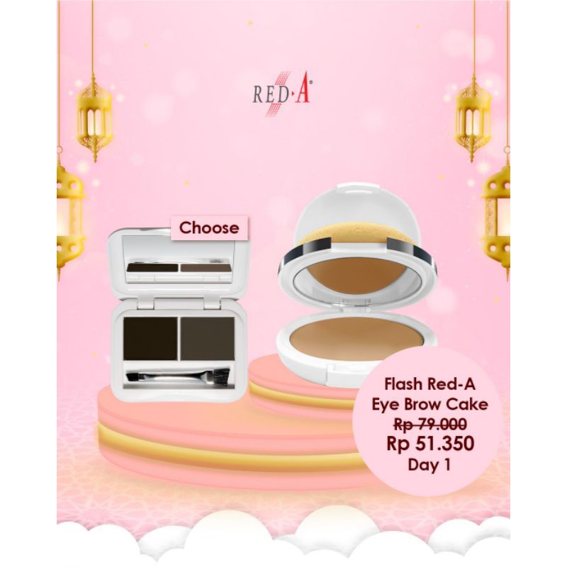 Paket 1 Red-A Eye Brow Cake _(bisa pilih varian)_1 Red-A Two Way Cake _(bisa pilih varian)_