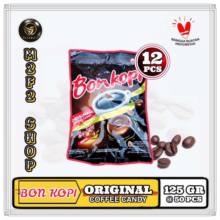 

Permen Bonkopi Original Coffee Candy | Kopi Hitam - 125 gr (Kemasan 12 Pack)
