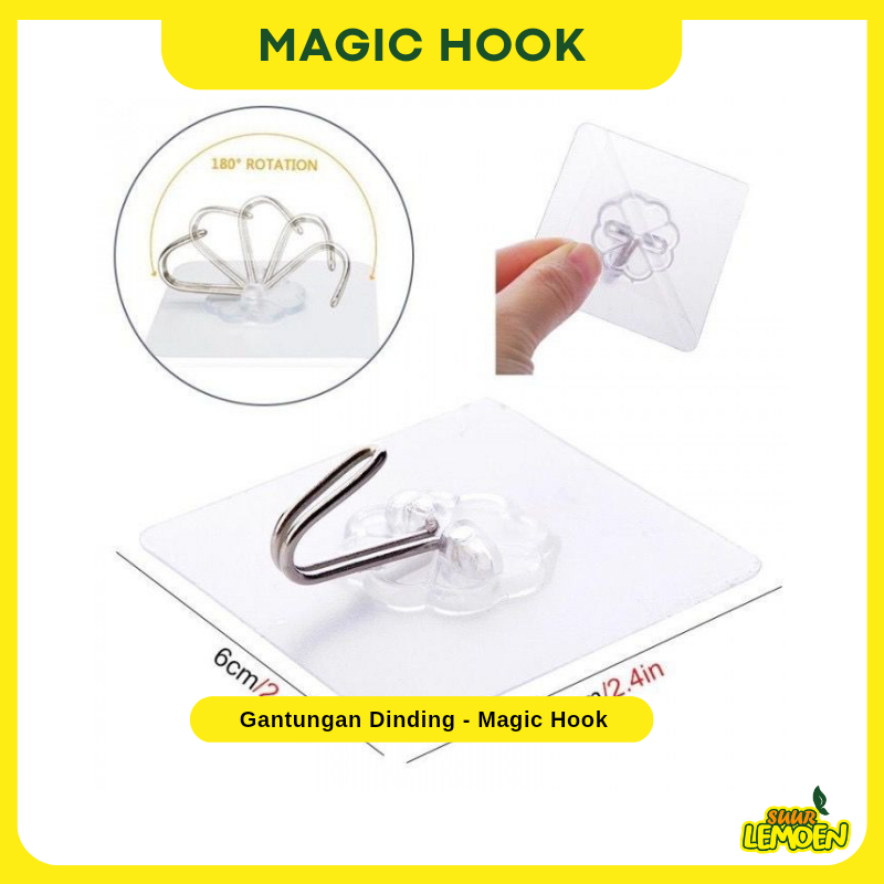 Magic Hook Gantungan Dinding Tempel Perekat Kuat