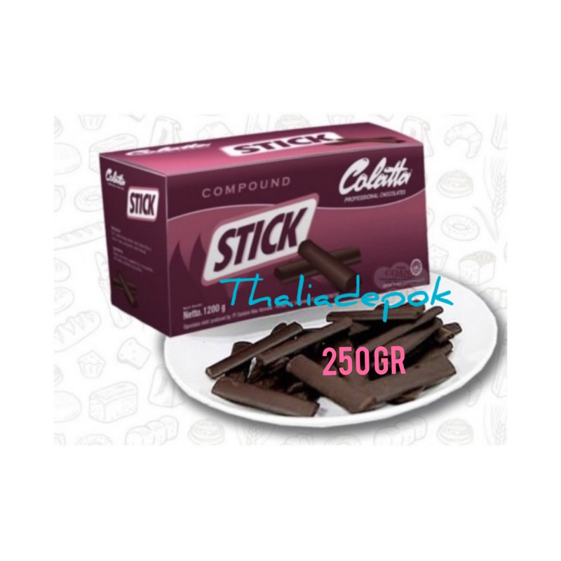 

COLATTA STIK COMPOUND COKLAT ECER 250GR, TAHAN BAKAR DALAM OVEN, HIASAN KUKER KHUSUS INSTANT KURIR