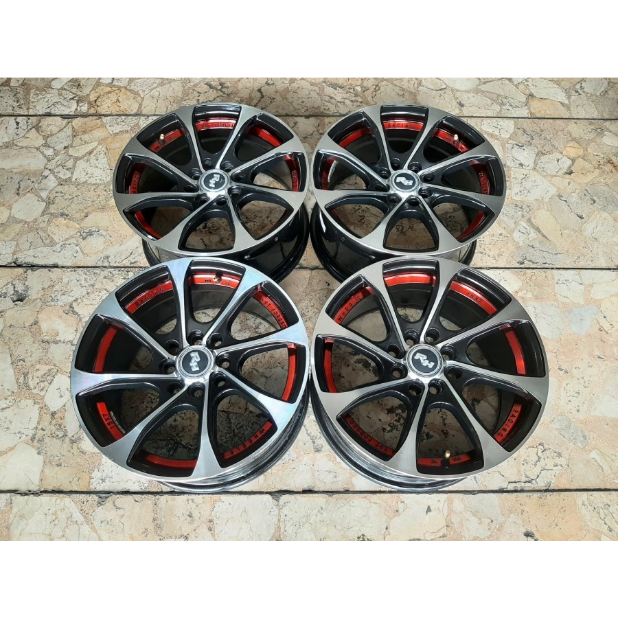 Velg Mobil Bekas Ring 15 RH RACING R15 Lebar 7 Lubang 4 Offset 35