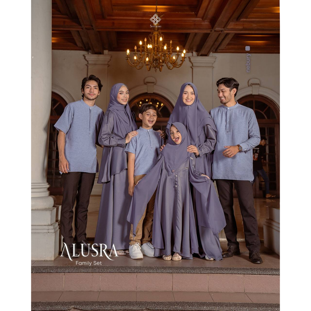 DRESS KIDS ALUSRA FAMILY SET ORIGINAL BY SHIERAKI SARIMBIT KELUARGA TERBARU 2023 GAMIS MUSLIM ANAK
