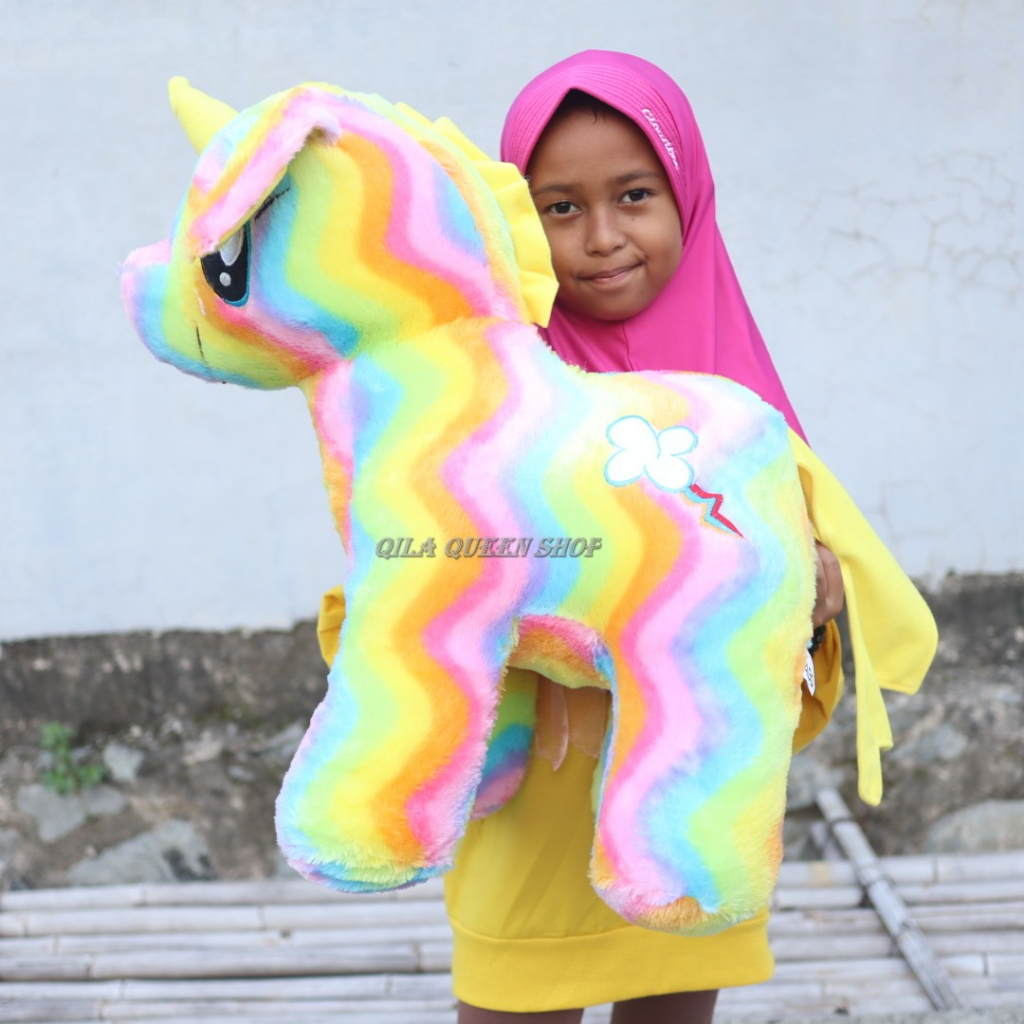 BONEKA KUDA PONI PELANGI JUMBO, RAINBOW