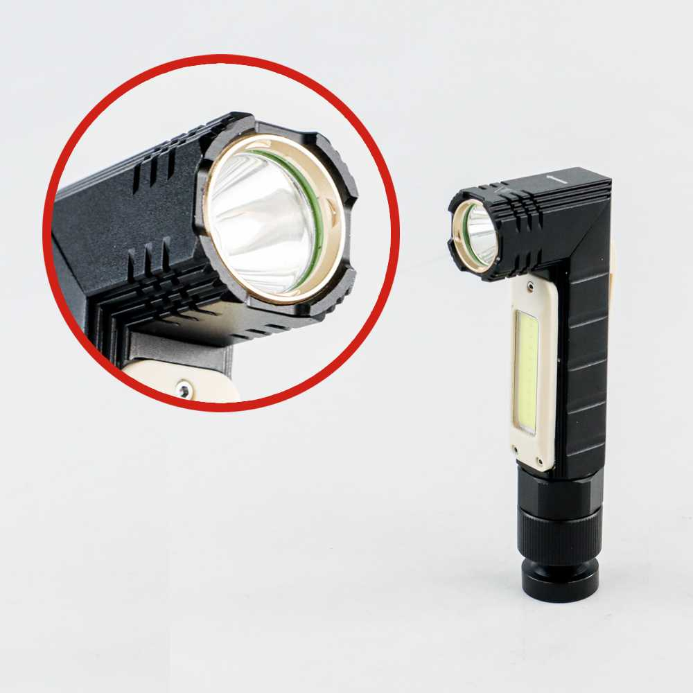 Senter LED Rotatable Head Magnetic Tail XPG+COB 10000 Lumens Dapat Di Isi Ulang