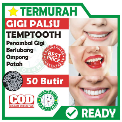 𝐒𝐢𝐳𝐳𝐋𝐢𝐧𝐠 PROMO (COD) Temptooth GIGI PALSU SEMENTARA 50 Butir / PENAMBAL GIGI PATAH RENGGANG TEMPORAR