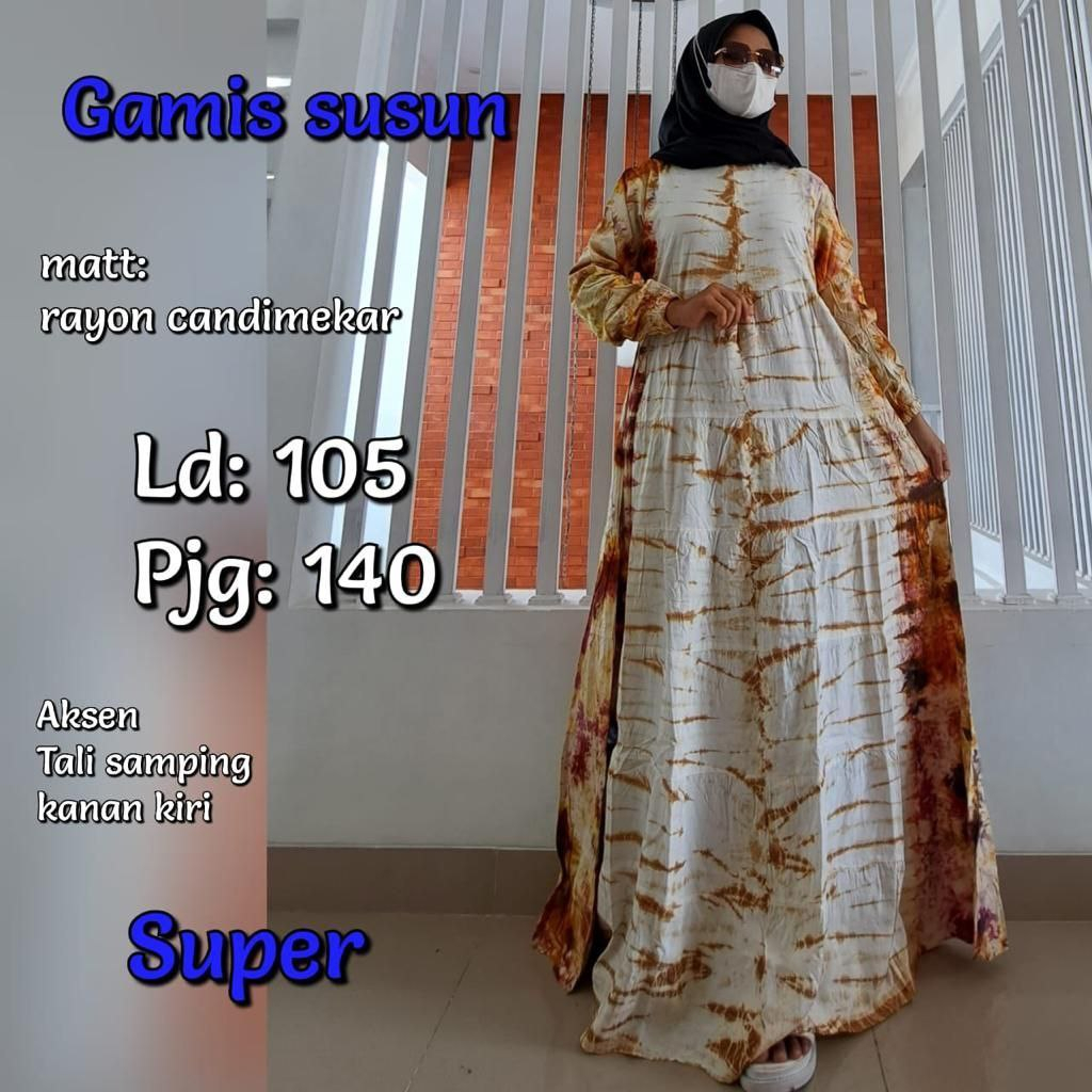 "READY STOK, SIAP KIRIM" GAMIS RAYON CANDI MEKAR #RCM SIZE " L " | MUTIARA | TWILL ORI | REALPICT