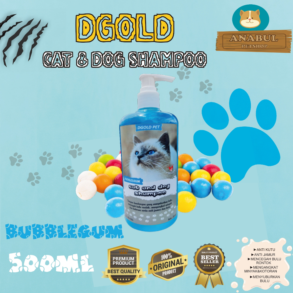 [GROSIR] SHAMPOO KUCING ANJING ANTI KUTU JAMUR DGOLD 500ML BOTOL PUMP MENCEGAH BULU RONTOK VARIAN AROMA MAWAR,LANVENDER,JASMINE,KOPI,BUBBLEGUM