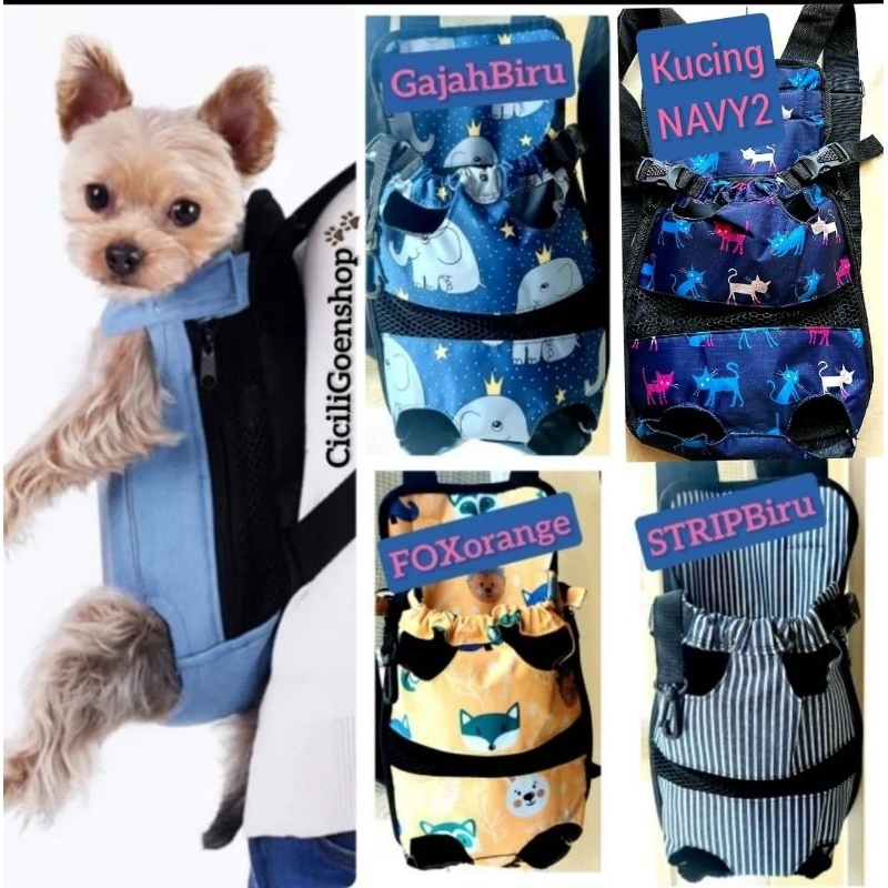 Tas import travel gendongan ransel anjing kucing hewan peliharaan simple cantik murah