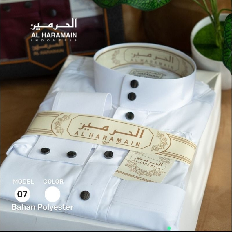 GAMIS / JUBAH PRIA DEWASA   / JUBAH ALHARAMAIN MANSET PREMIUM KOMBINASI LENGAN PRODUK TERBARU & TERL