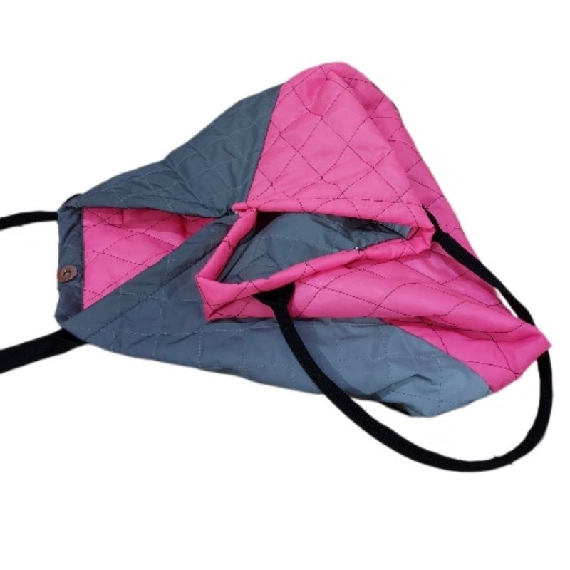 Two Tone Holo Bunglon Dumpling Bag Tote bag Tas Santai Tas Kampus Tas Belanja Puffy Puff Bag Barbie Bag Quilting Bag