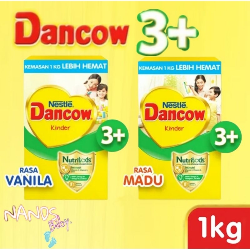 NESTLE DANCOW 3+ Vanila Madu 1Kg | Susu Pertumbuhan 3-5 Tahun Rasa Vanila Masu 1kg
