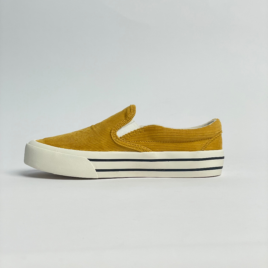 SIDSNEAKS - Sepatu Slip On Exelas Corduroy Mustard