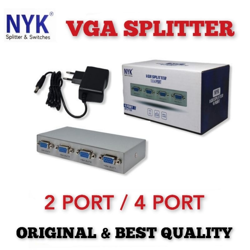 VGA SPLITTER NYK 2 PORT / 4 PORT ORIGINAL