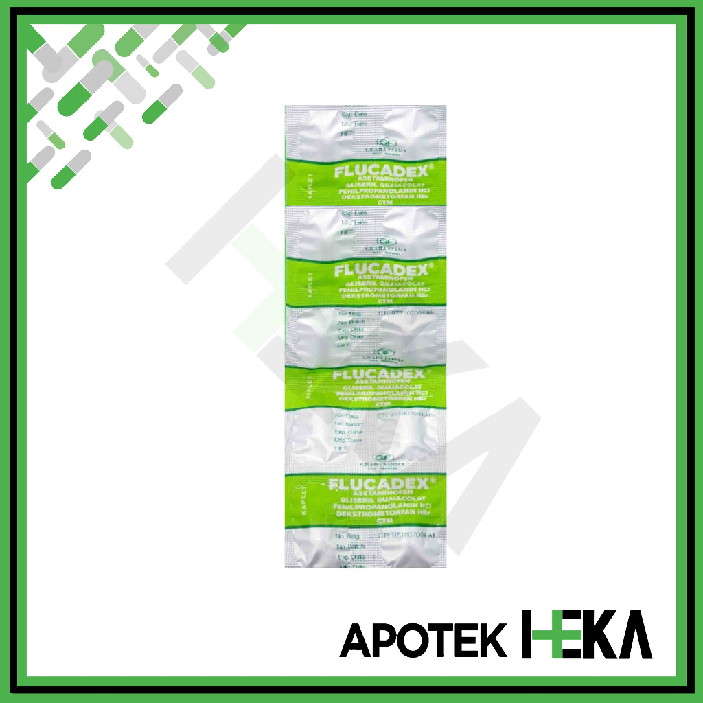 Flucadex Tablet Strip isi 10 Tablet - Obat Batuk Flu Demam (SEMARANG)