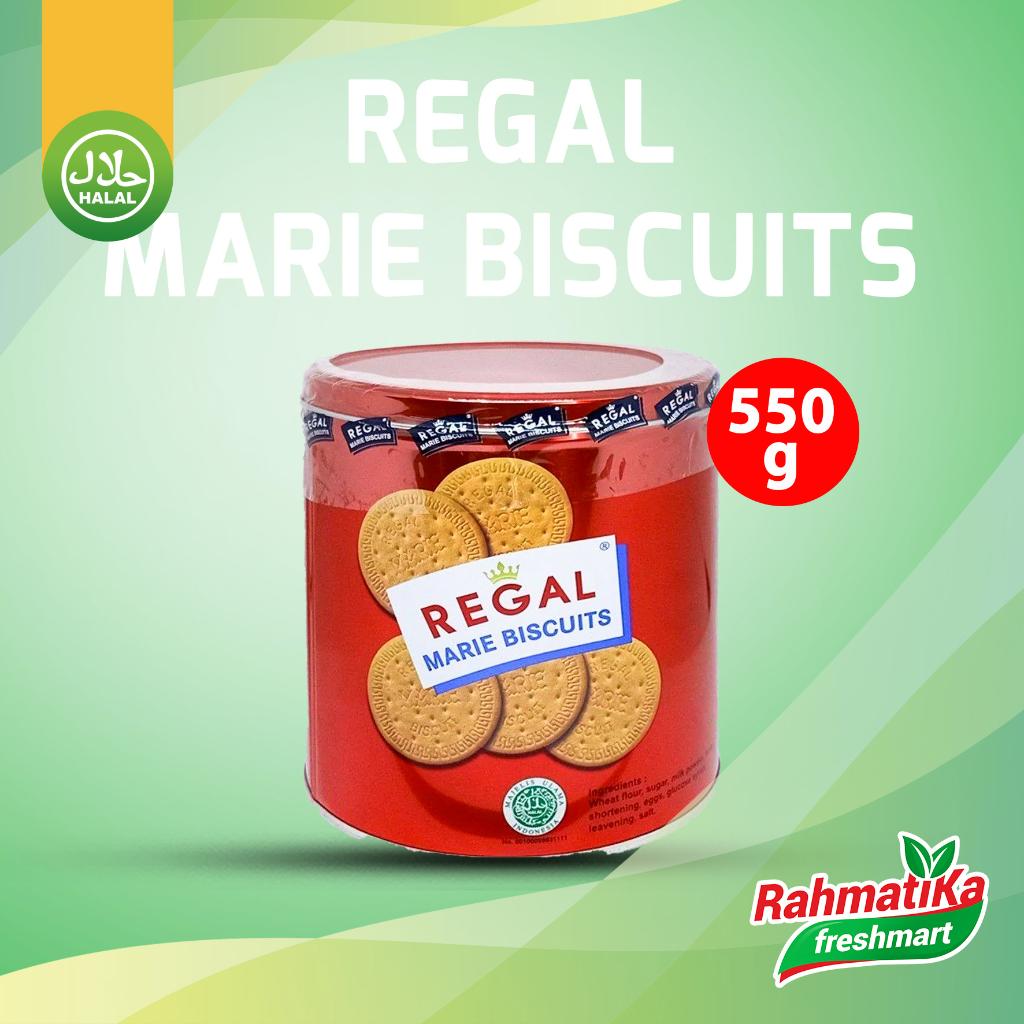 Regal Marie Biscuits 550 gram (Kaleng)
