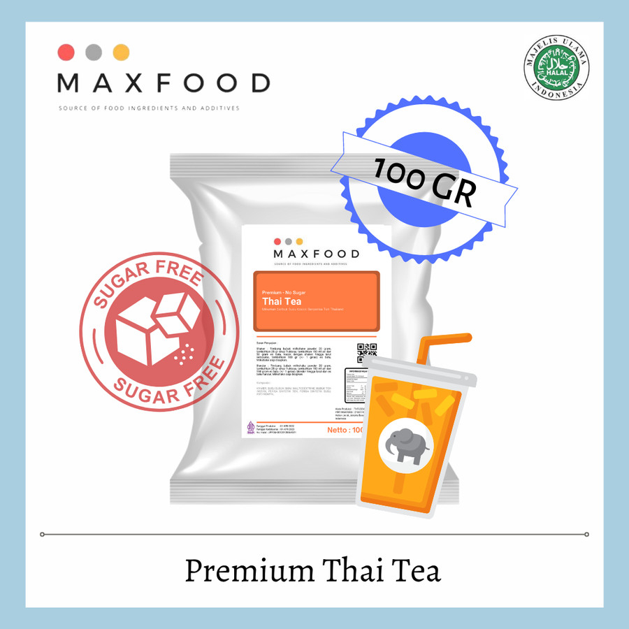 

MAXFOOD - PREMIUM NO SUGAR THAI TEA / BUBUK THAI TEA TANPA GULA 100GR