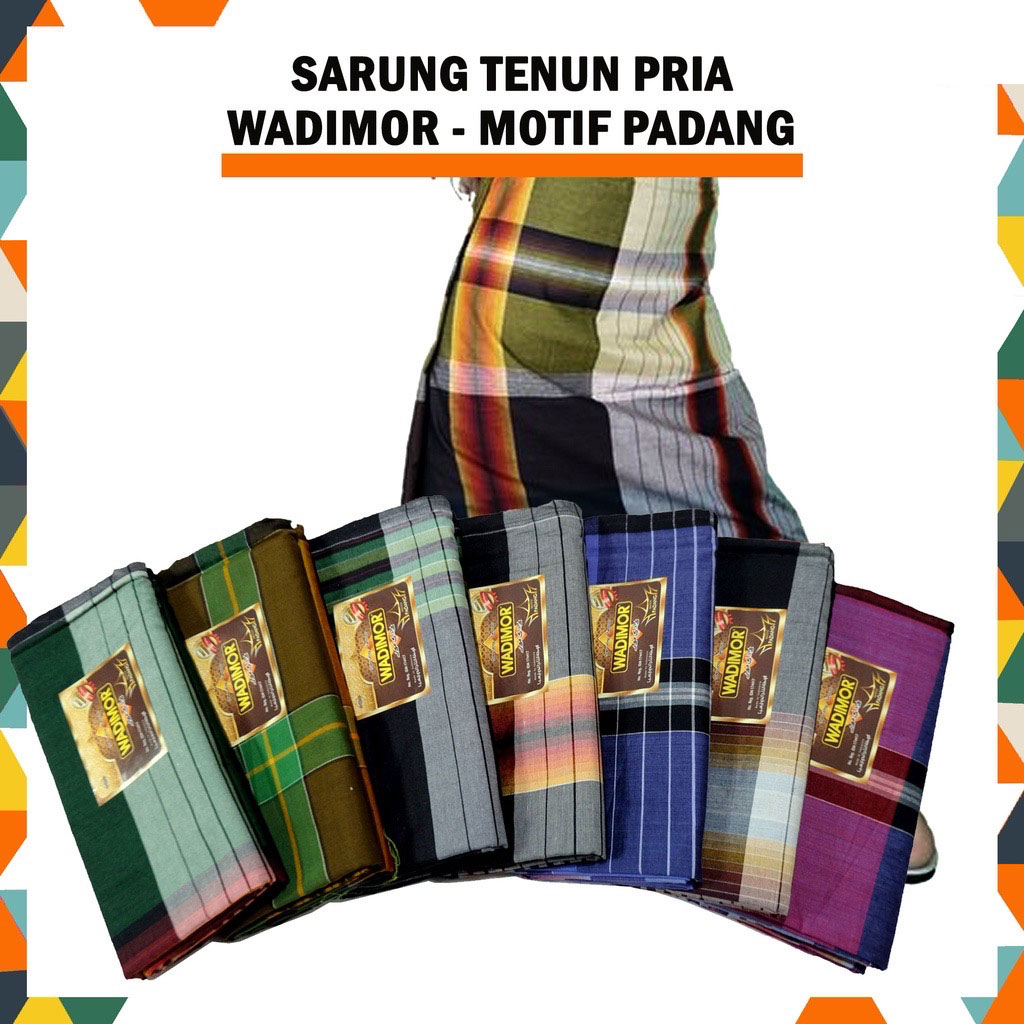 Sarung Tenun Laki WADIMOR motif PADANG, HORISON, KOTAK2