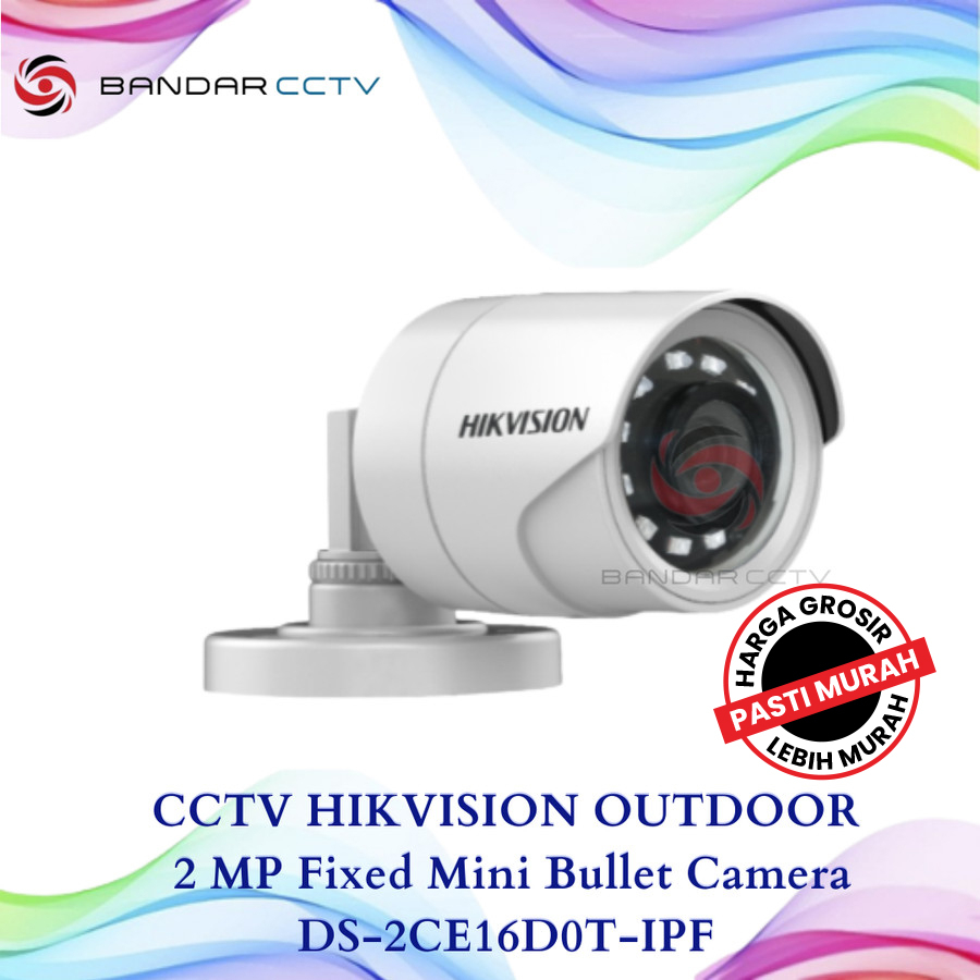 CCTV Hikvision Outdoor 2mp Fixed Mini Bullet Camera DS 2CE16D0T IPF