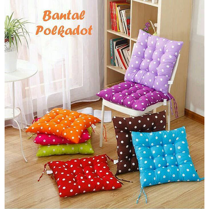 Harga Miring Bantal Alas Duduk Motif Polkadot Kursi Jok Mobil Kamar Ruang Tidur Santai Tamu Keluarga