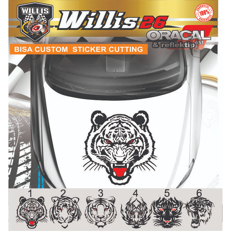 PROMO STIKER MOBIL STICKER CUTTING KEPALA MACAN