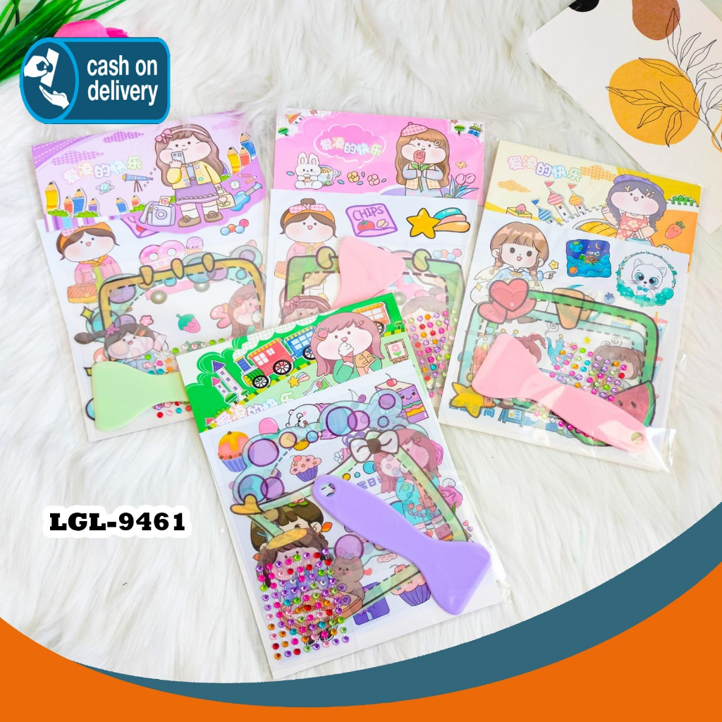 

SET STICKER (5 IN 1) LGL-9461 3 LEMBAR STICKER PERATA GLITTER LUCU IMUT KARAKTER GAMBAR