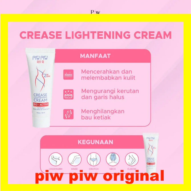 Piw Piw Lightening Cream Pemutih - Pencerah Lipatan Kulit Ketiak