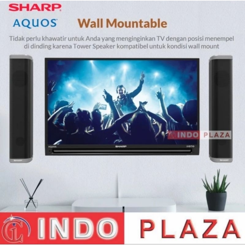 TV SHARP 32 Inch Digital + Speaker Tower 2T-C32BD1i  (LUAR MEDAN)
