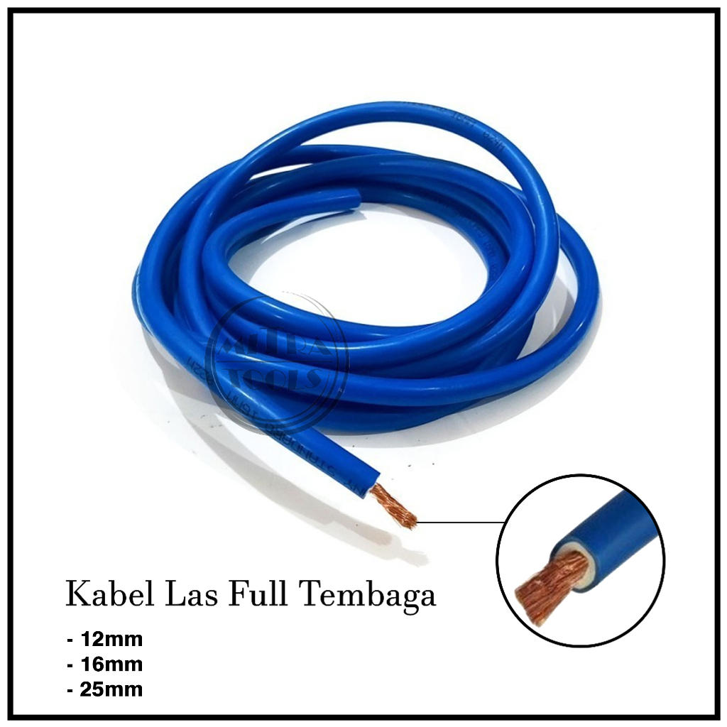 Kabel Las Full Tembaga / Kabel Las Listrik Welding Cable 12mm 16mm 25mm Full Tembaga