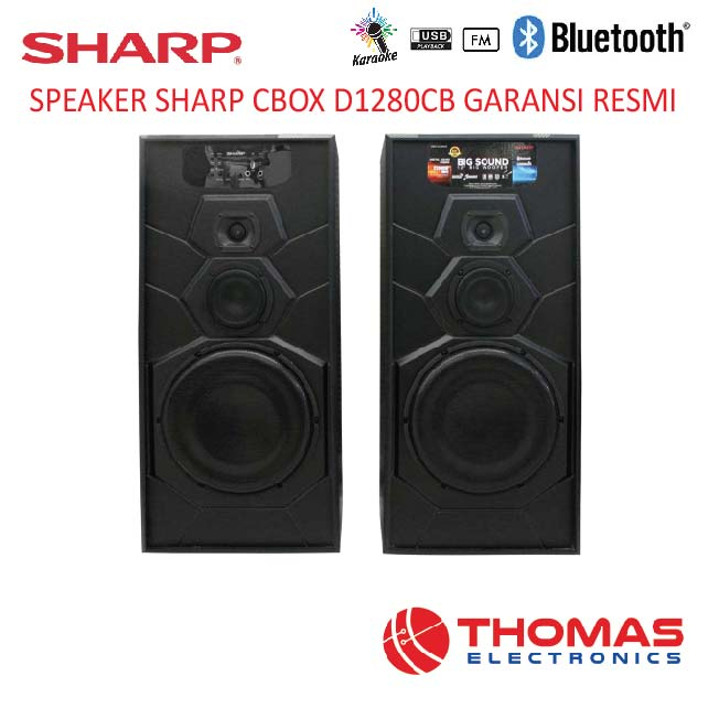 SPEAKER SHARP CBOX D 1280CB CBOX D1280 CB SPEAKER ACTIVE GARANSI