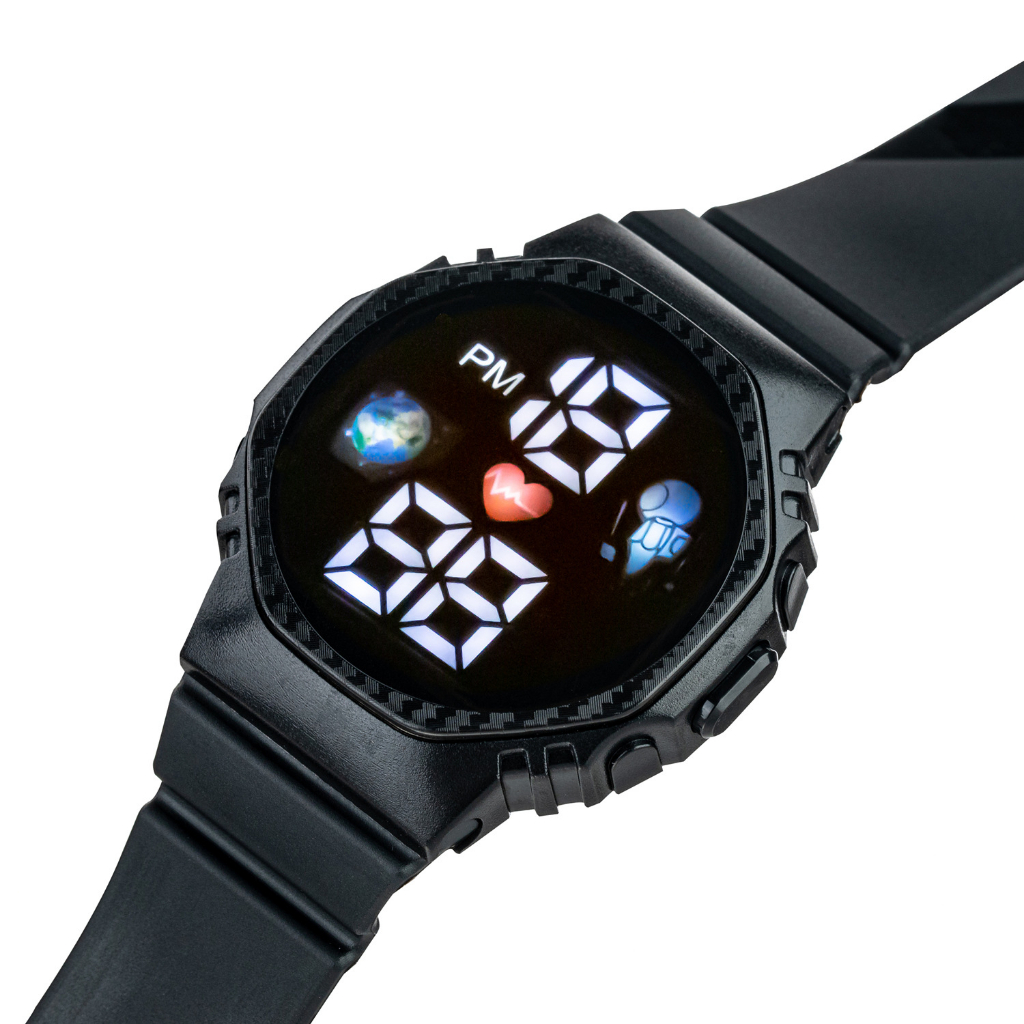 GRATIS EMAS Jam Tangan Pria Wanita Arloji Anti Air Digital LED Sporty Strap