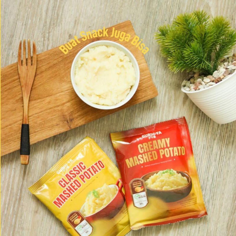 GURIH-YA Mashed Potato Creamy Cheese 50 g Halal | Tepung Kentang Instan