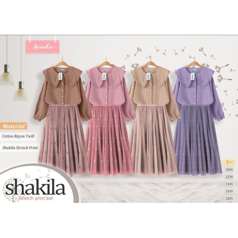 Shakila setelan rok anak tanggung ABG 10-18 tahun baju muslim anak perempuan