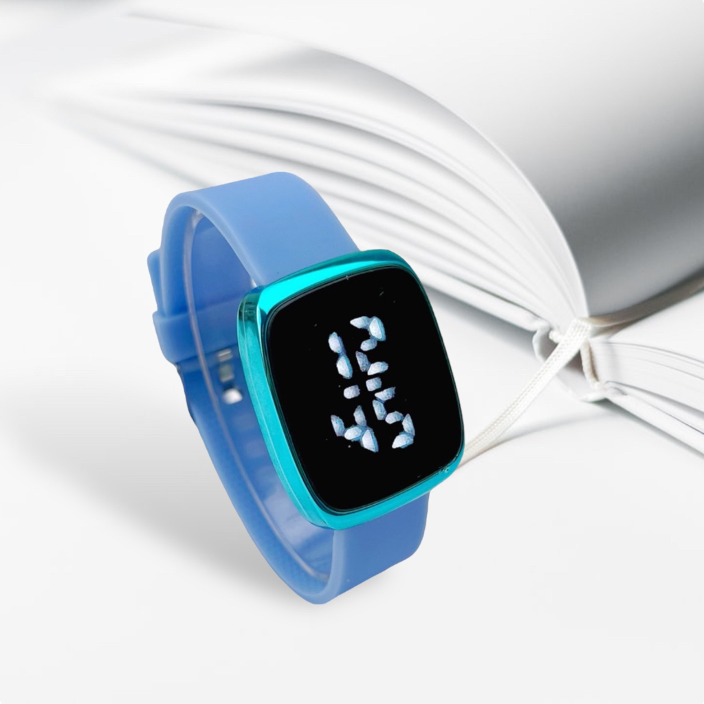 COD Jam Tangan Wanita Fos*il  Fs7490 TL Led Touch Screen digital Strap Tali Rubber M186