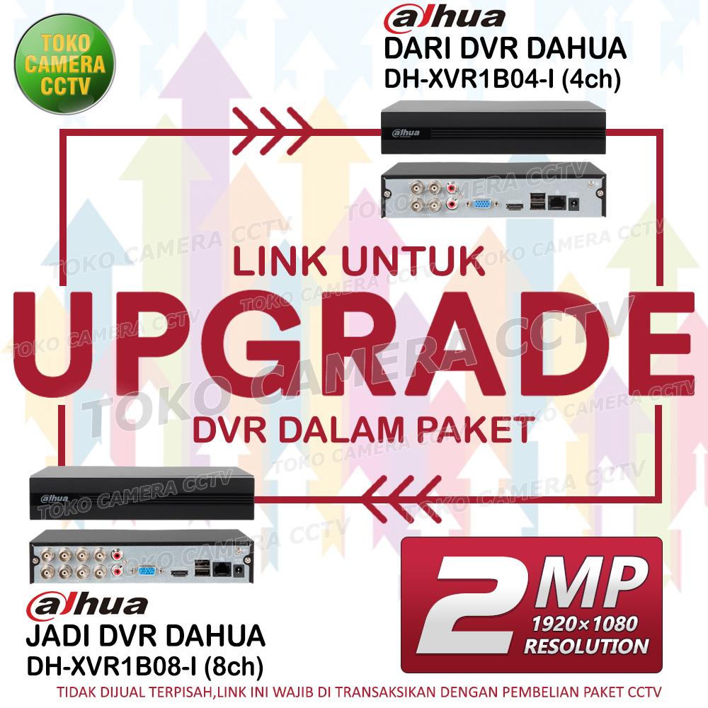 UPGRADE DVR DAHUA 4 MENJADI 8 CHANNEL 2MP