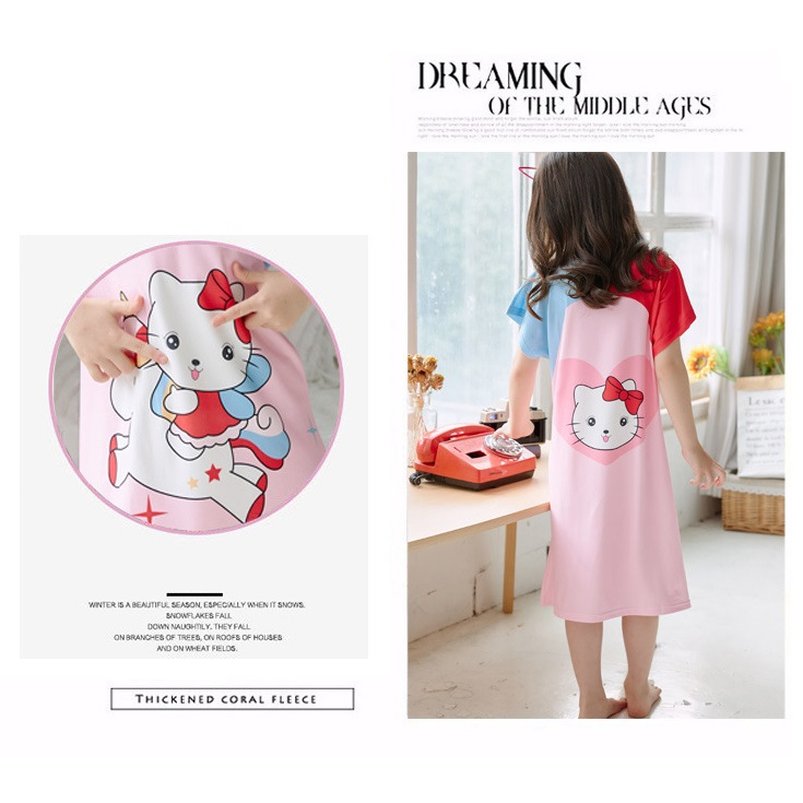 DASTER ANAK PEREMPUAN LENGAN PENDEK IMPORT USIA 4-12 TAHUN HALUS S-DQ KATALOG 2