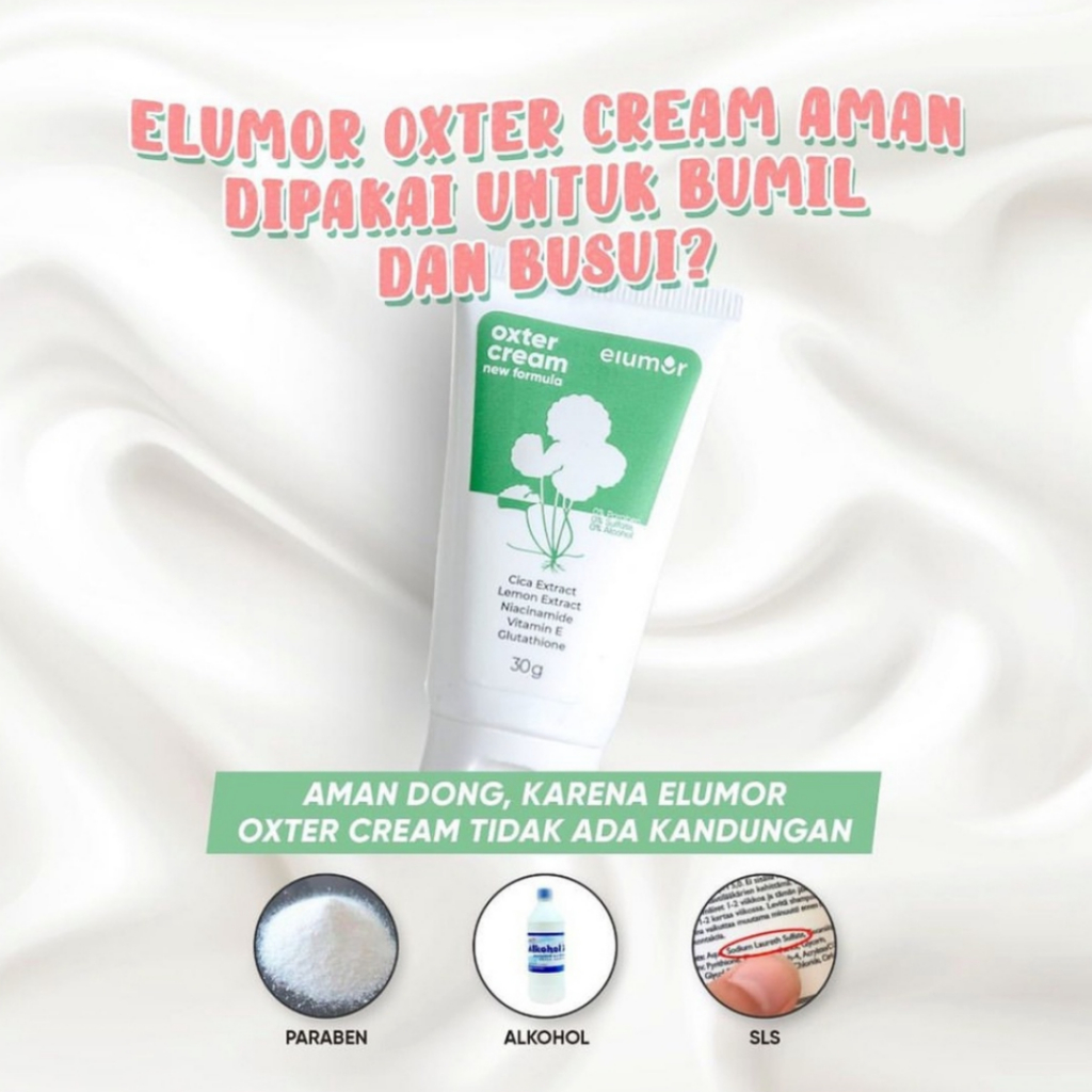 [ FREE GIFT ] Elumor Oxter Cream Pemutih Ketiak Pencerah Area Lipatan BPOM