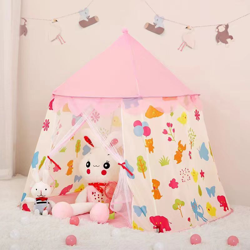 SHENAR Tenda Anak Jumbo Model Rumah Camping/Tenda Anak Model 2 Pintu Warna Warni Tenda Bermainan Anak Tenda Lipat Original