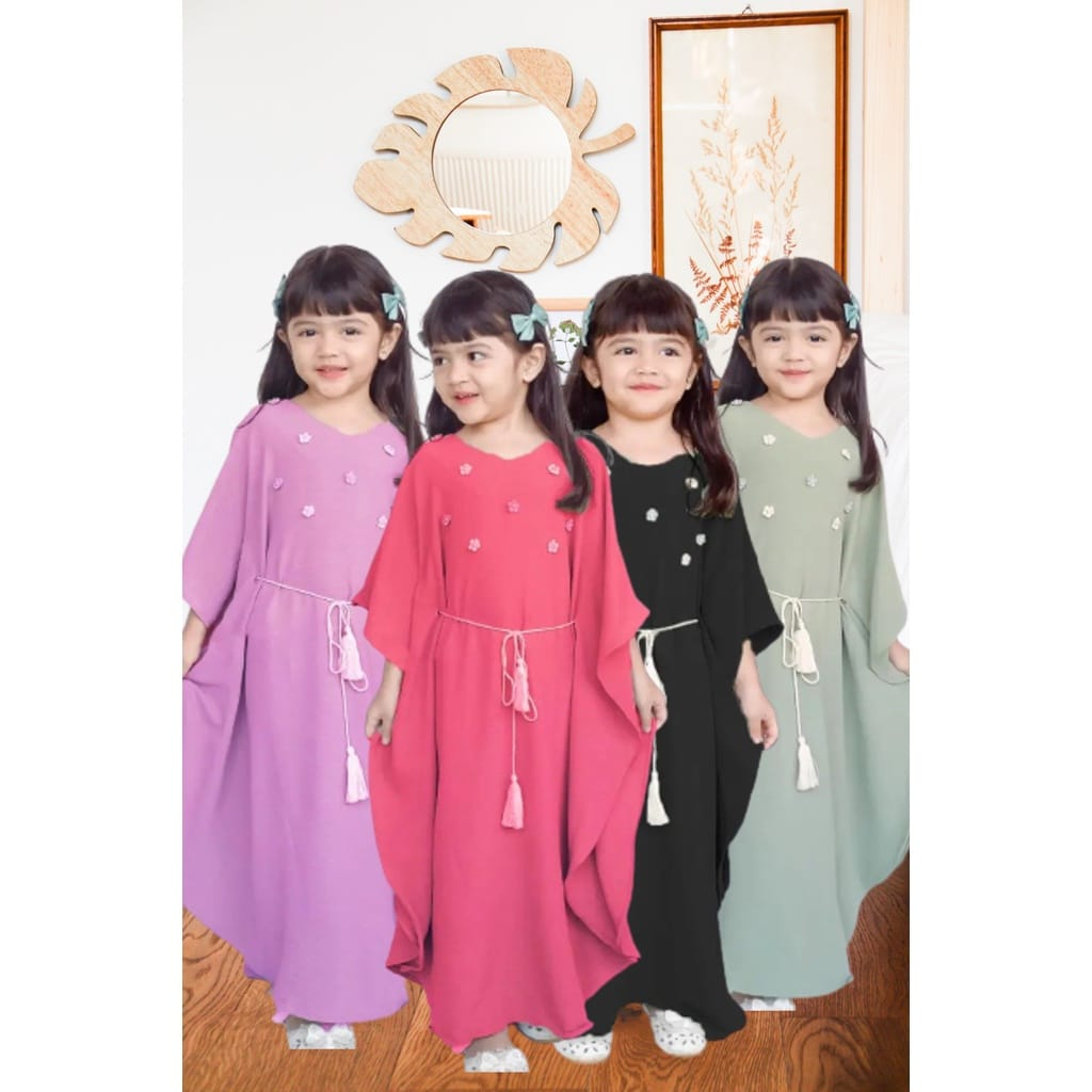 Baju Anak perempuan Lebaran 2023 Karima kaftan Super Adem Lembut Kaftan Terbaru 2023 Baju Lebaran An