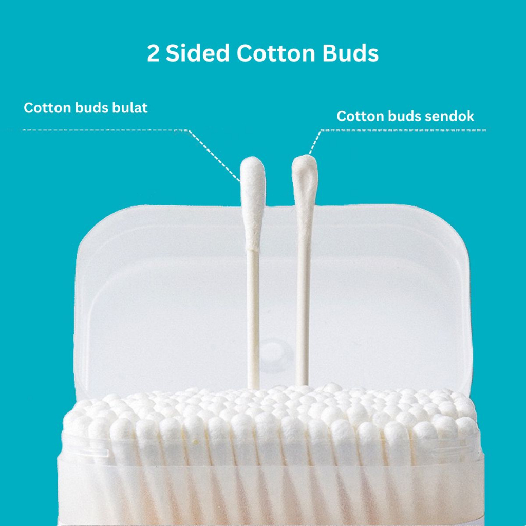 Yoppo Baby Cotton Buds / Cotton Bud Spiral / Cotton Bud Sendok Isi 200