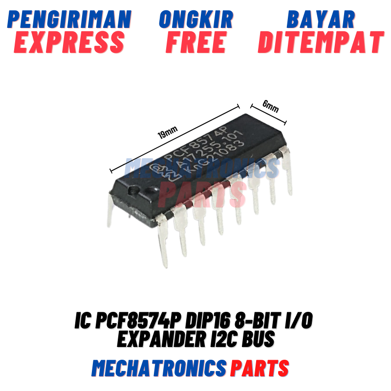 IC PCF8574P DIP16 8-bit I/O Expander I2C Bus PCF8574 DIP 16 Pin DIP-16