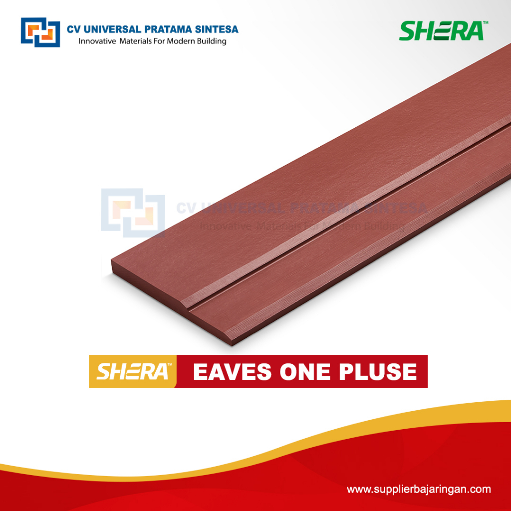 Fiber Cement Shera Eaves One Plus Red Mahogany