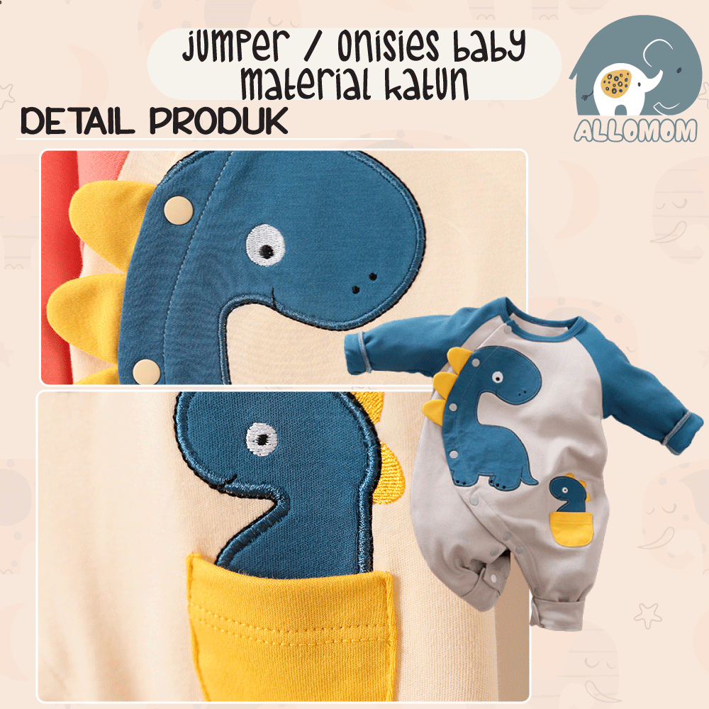 Jumper Bayi / Babysuit Bodysuit Baju Onesies Premium Bahan Katun Lembut Nyaman Romper Anak