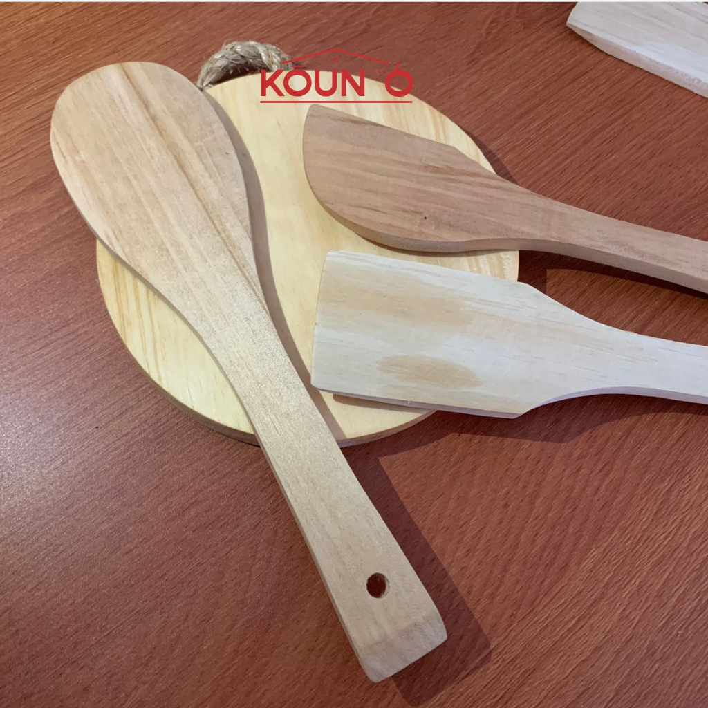 Sutil Sodet Susuk Spatula Kayu Pinus Premium Perlengkapan Rumah