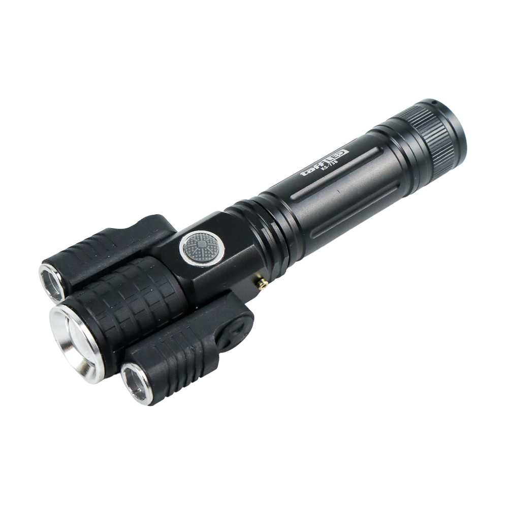 Senter LED Rotating Zoom Cree T6 + 2 x XPE 1500 Lumens Bahan Aluminium