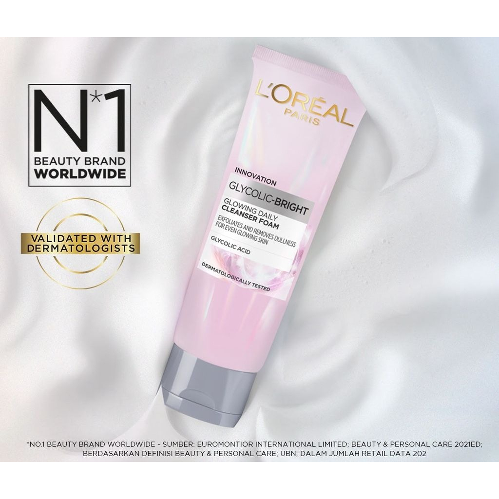 LOREAL GLYCOLIC BRIGHT CLEANSER FOAM 50 ML