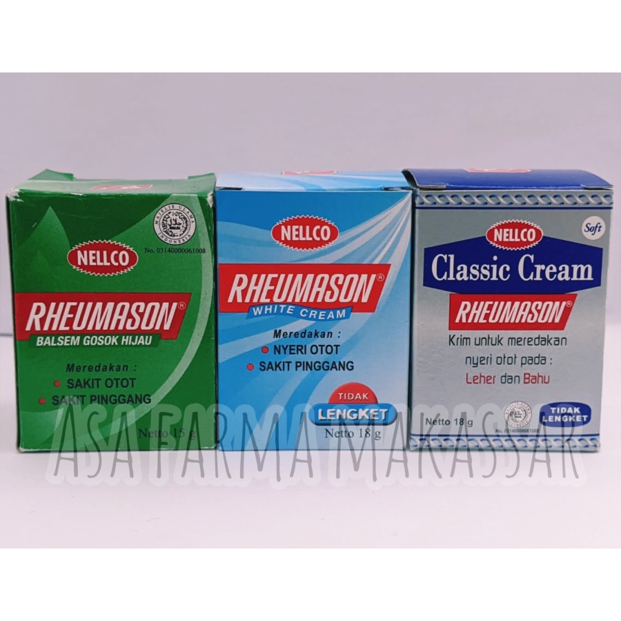 Balsam Oles RHEUMASON Hijau / White Cream / Classic Cream 18gr
