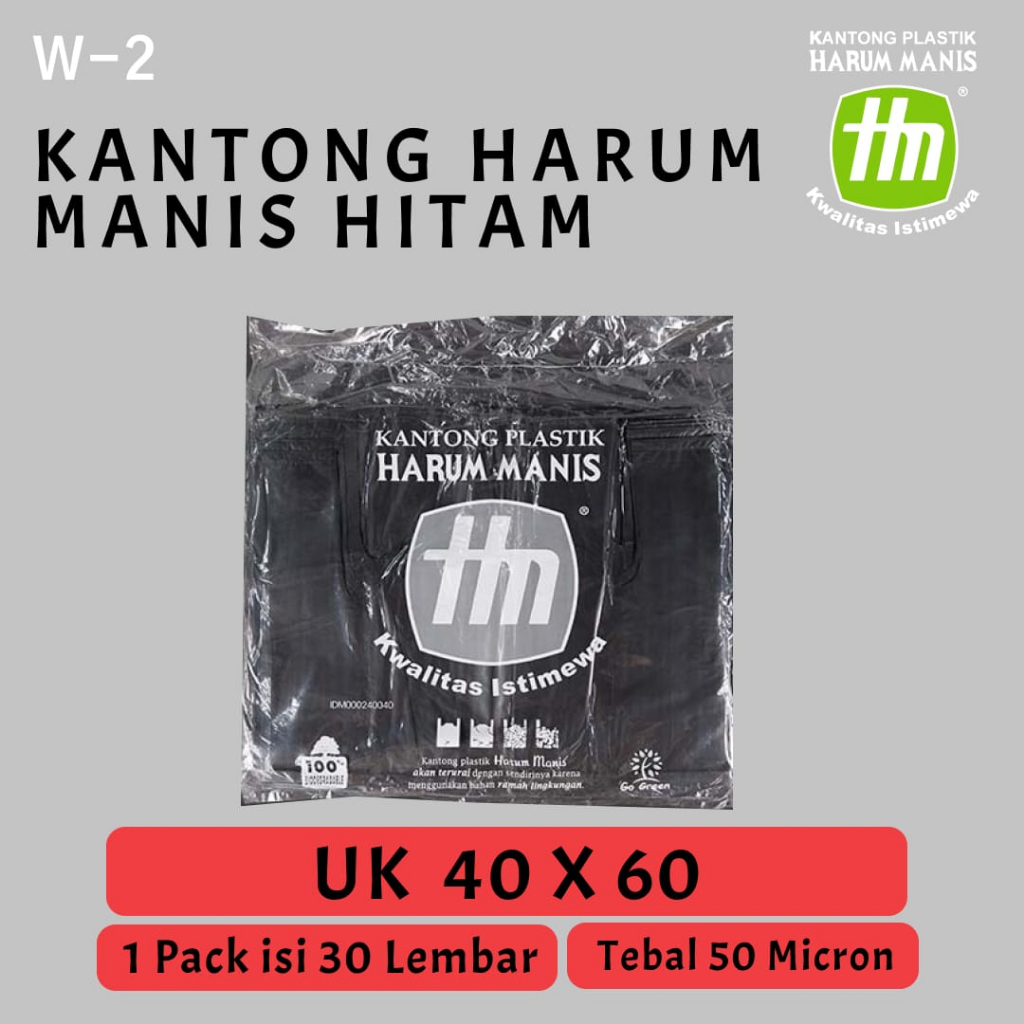 Kantong Plastik Kresek Hitam Tebal 40X60 HDPE